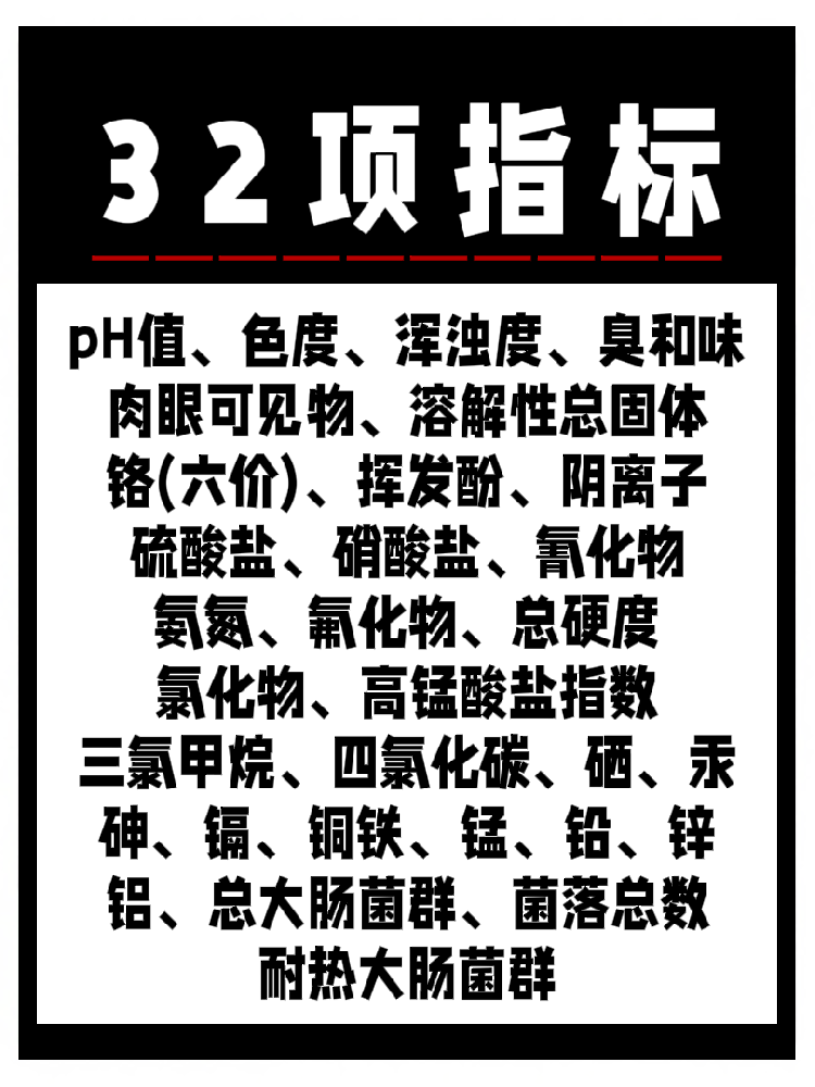 ?井水檢測32項(xiàng)指標(biāo)大揭秘！?
